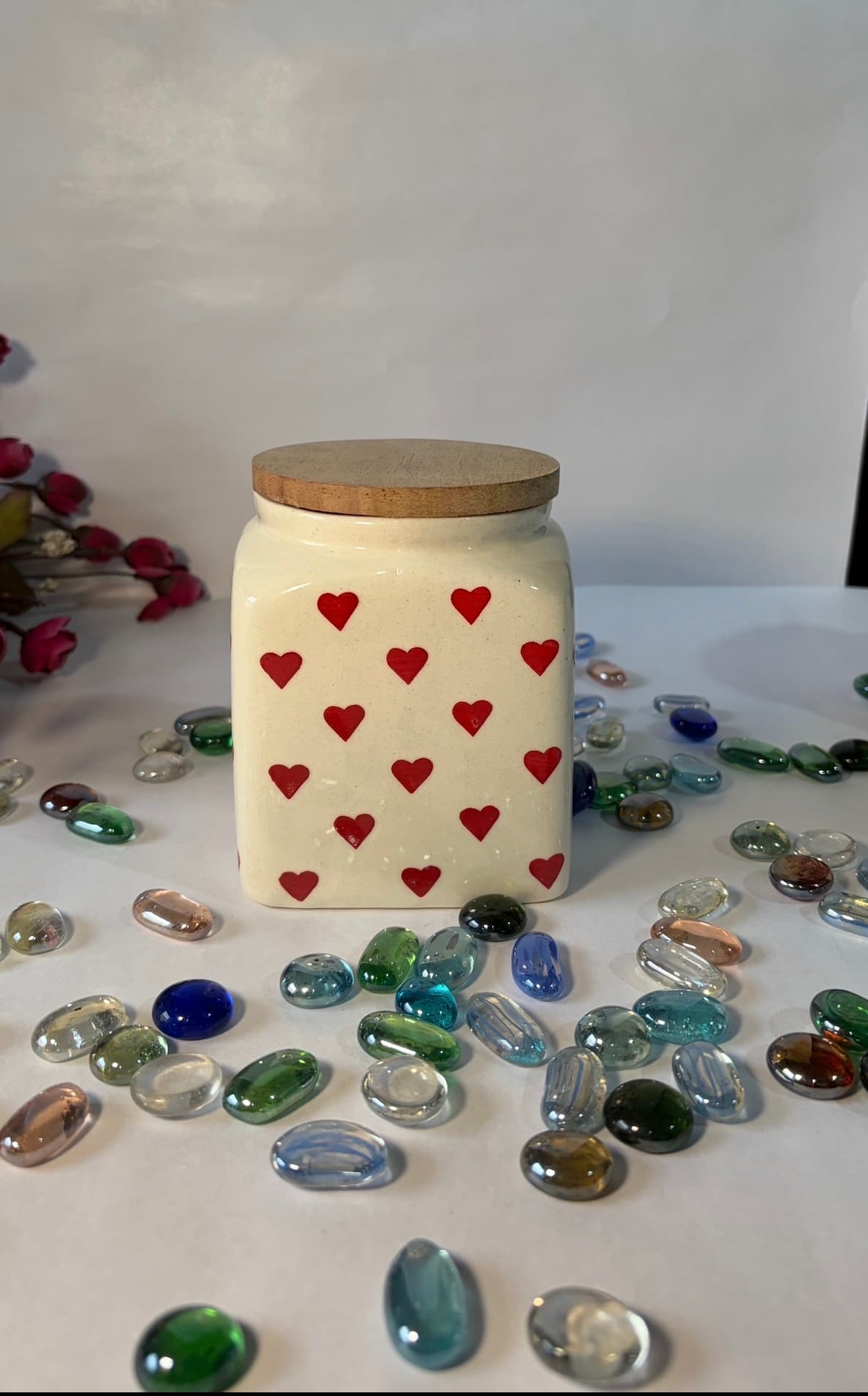 Red Hearts Jar