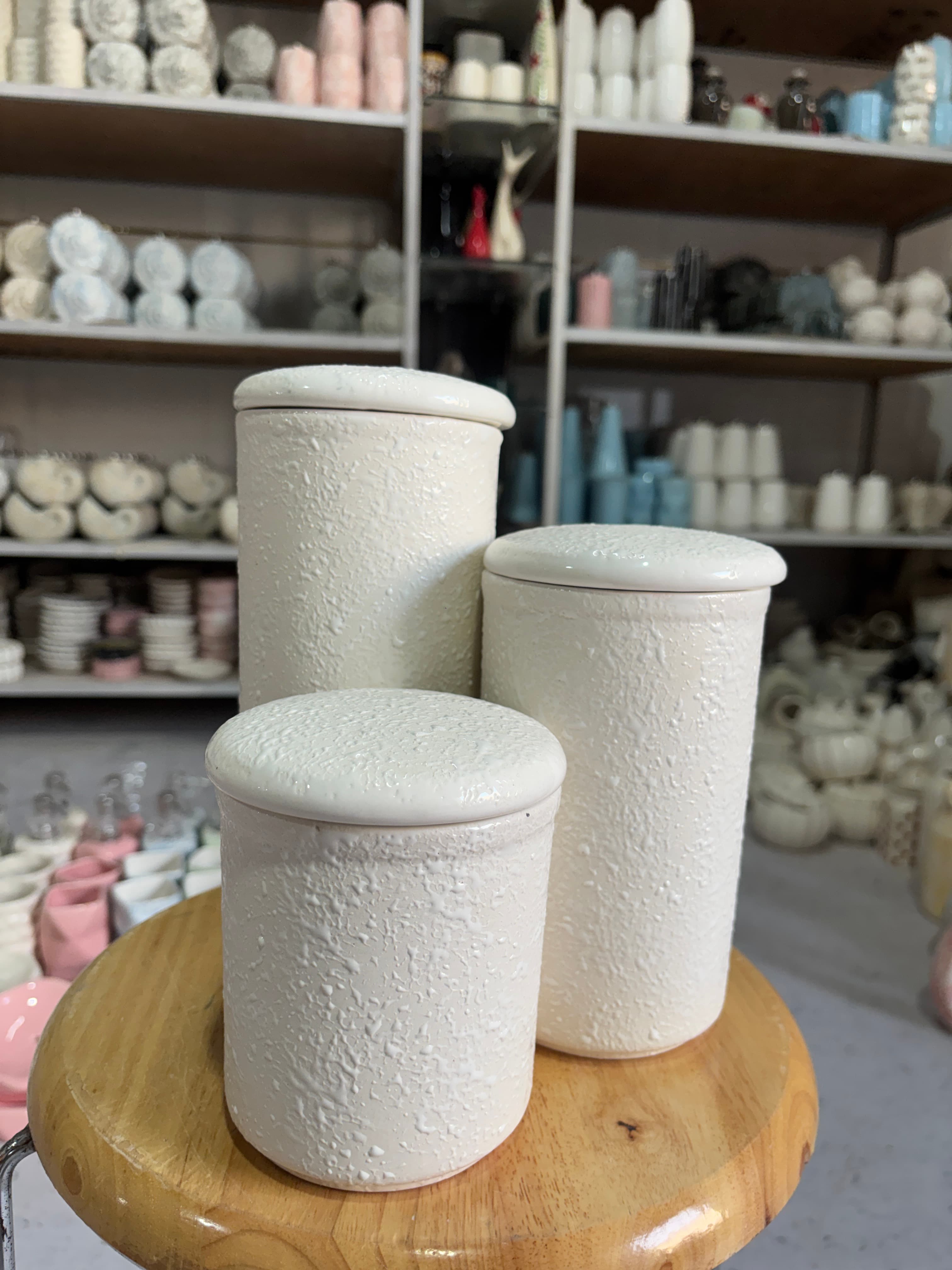 Snowfall Lidded Jar Set