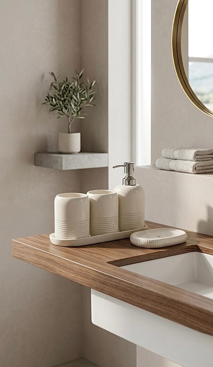 Speckle Ribbed Tray Set